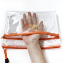 PVC double-layer zipper file bag