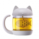 Cat filter tea cup