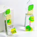 Leaf Crystal Trophy