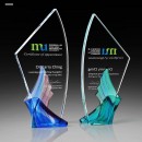 Glazed Cloud Glass Crystal Trophy