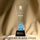 Color-plated Bear Crystal Trophy