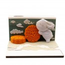 Mid-Autumn Festival Creative 3D Moon Cake Paper Carving Note Paper