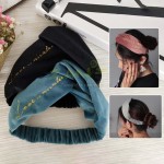 Fashion Velvet Embroidered Headband