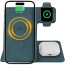 Folding Wireless Charging Leather Phone Holder