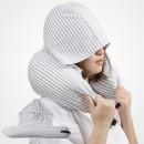 U Shape Travel Neck Pillow with Hat