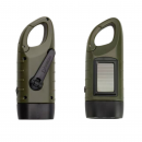 Camping hand cranked LED flashlight