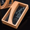 Solid Wood Crystal Trophy