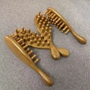 Wooden massage comb