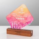 Crystal Metal Solid Wood Award