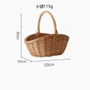 Hand woven hand-held basket