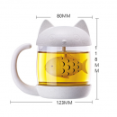 Cat filter tea cup