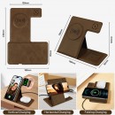 Folding Wireless Charging Leather Phone Holder