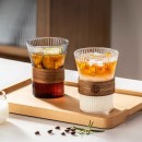 日式豎紋泡茶隔熱玻璃杯