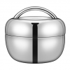 Stainless steel apple shaped lunch box
