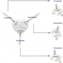 刻字心形拼图项链