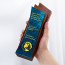 Solid Wood Crystal Trophy