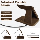 Folding Wireless Charging Leather Phone Holder