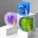 Colour Printing Crystal Trophy