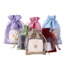 Organza patchwork linen bundle pocket