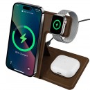 Folding Wireless Charging Leather Phone Holder