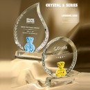 Color-plated Bear Crystal Trophy