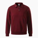 Thick solid color polo long sleeves