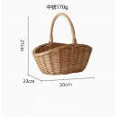 Hand woven hand-held basket