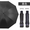 彩邊黑膠摺疊雨傘