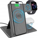 Folding Wireless Charging Leather Phone Holder