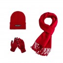 Winter Scarf Hat Gloves Set