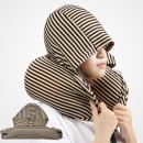 U Shape Travel Neck Pillow with Hat