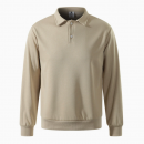 Thick solid color polo long sleeves