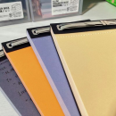 The saddle stitch notebook is non adhesive