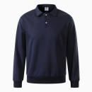 Thick solid color polo long sleeves