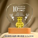 Color-plated Bear Crystal Trophy