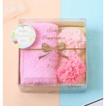 Carnation Soap Flower Towel Gift Box